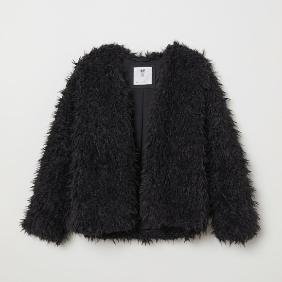 H&M Other - H&M Black Faux Fur Girl's Jacket | 8-10